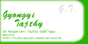 gyongyi tajthy business card